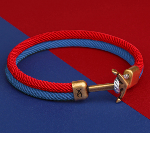 heyoll灰鱼原创潮牌船锚海洋风手绳女生复古手链男潮情侣礼物刻字