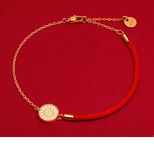 heyoll灰鱼潮牌原创六芒星幸运罗盘轻奢手链女士小众设计编织红绳