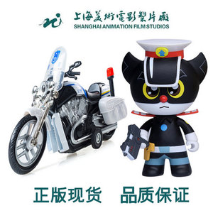 正版黑猫警长儿童玩具套装公仔摩托车汽车摆件男孩生日礼物