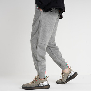 束腿针织灰色运动裤子男潮牌薄款抽绳束脚裤篮球宽腿宽松哈伦卫裤