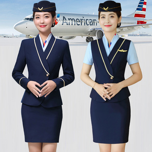 高铁乘务员制服空姐服装职业装女套装西装正装售楼部酒店前台工装