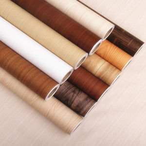 加厚新款自粘墙纸家具翻新贴纸装饰波音软片防水橱柜衣柜木纹贴膜