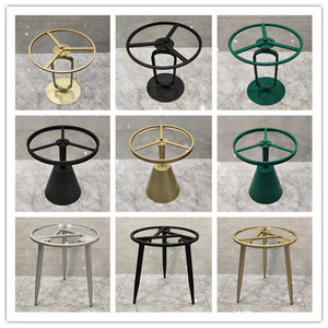 现货铁艺圆桌腿办公桌脚金属简约餐桌支架桌架茶几腿餐台腿会议脚