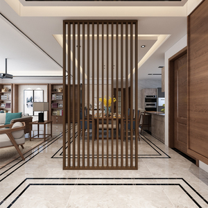 屏风隔断现代简约轻奢新中式实木镂空木质格栅定制木匠天子旗舰店