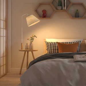 茶几落地灯实木客厅卧室床头灯创意北欧遥控沙发落地台灯简约原木
