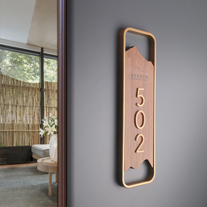 高档酒店会所房间门牌号中式饭店茶楼包厢门牌定制酒馆包间标识牌