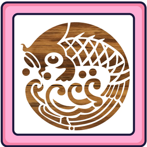 双鱼 鱼系列画画镂空模板井盖涂鸦工具diy手绘墙绘遮蔽板懒人神器