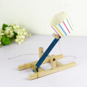 木条diy手工投石机成品模型 小木棒木片制作材料儿童物理实验玩具