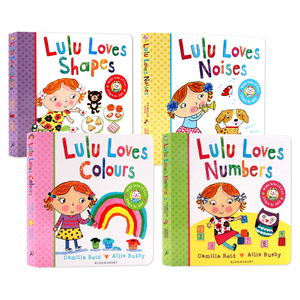 现货 英文原版 Lulu绘本系列4册合售 我爱露露系列绘本 纸板翻翻书 Lulu Loves Noises 幼儿英文启蒙认识绘本