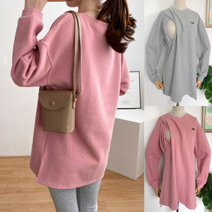 春秋季衣服女产后大码冬季哺乳上衣不倒绒加厚保暖外出穿哺育外套