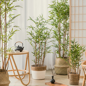 仿真竹子盆栽新中式禅意室内大型绿植装饰落地植物造景摆件假竹子