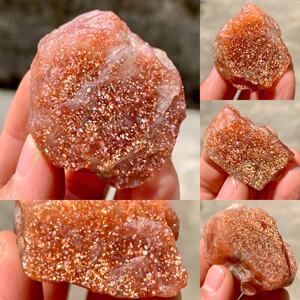 尼日利亚大颗彩虹日光石满星太阳石天然矿物晶体矿石标本原石宝石