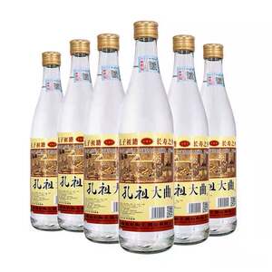 河南彩陶王 52度 孔祖大曲 浓香型白酒 实惠口粮酒 500ml6瓶装