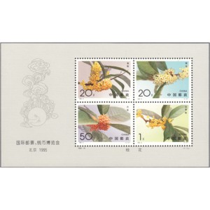 【枫桥邮社】1995-19M 有齿桂花小全张小型张保真原胶 邮票集邮