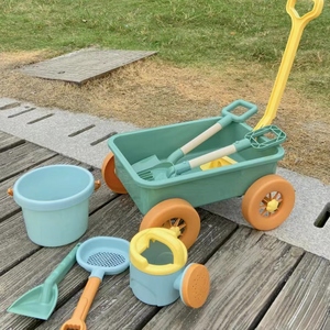 韩国ins儿童沙滩玩具小推车套装玩沙挖沙水桶铲子工具戏水男女孩