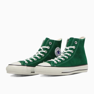 日产匡威converse allstar j 1980s日本制墨绿色麂皮高低帮帆布鞋