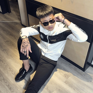 000人付款淘宝秋季精神小伙外套男韩版修身网红潮牌夹克社会潮流百搭