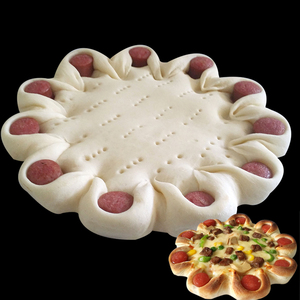 披萨饼半成品7英寸香肠卷边比萨饼芝心披萨饼底冷冻香肠PIZZA皮胚