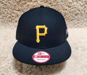 正品 MLB 男女嘻哈 P匹兹堡海盗队 平沿可调节 平檐帽 棒球帽硬顶