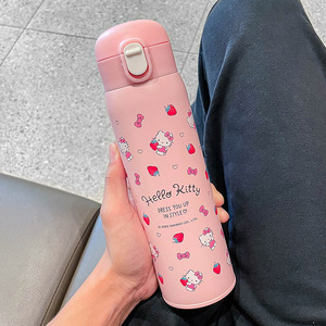 学生保温杯女高颜值凯蒂猫水杯可爱少女心杯子小学生儿童直饮水壶