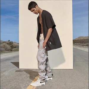 fog排扣裤fear of god联名nike排扣魔术贴运动裤休闲飘带