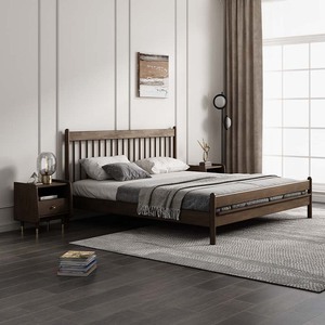 杨木双人实木床