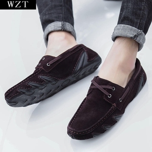 网红百搭配短裤的鞋豆豆鞋社会西裤搭配开车专用懒人驾驶员船鞋男