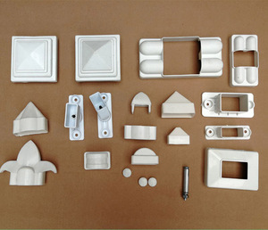 pvc塑钢草坪护栏2046配件连接件接口立柱上帽塑料栅栏配件pvc配件