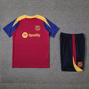 2425赛季巴萨球衣短袖泰版足球训练服队服QS06# football jersey