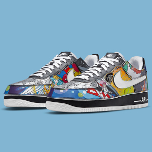 全码nike air force 1/1 af1 二次元 可拆卸魔术贴 dm5441-001