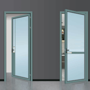 定制铝合金玻璃门极窄厕所洗浴钛镁合金平开门简约厨房浴室推拉门