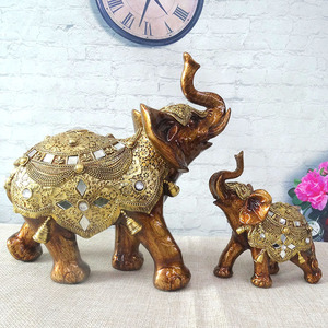泰国大象树脂工艺品摆件客厅装饰品东南亚风水象大象摆件