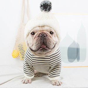 法斗衣服巴哥卫衣宠物狗狗秋冬加绒加厚保暖衣服大码胖狗带帽衣服
