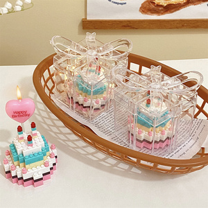 仿真迷你小蛋糕可爱风甜品道具摆件多层蛋糕手工玩具点心食玩模型
