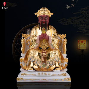 汉白玉广济龙王菩萨 五台山龙五爷财神爷佛像 龙王爷招财供奉摆件
