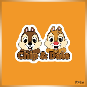 奇奇和蒂蒂chip&dale手机电脑笔记本贴纸防水全场满20元包邮