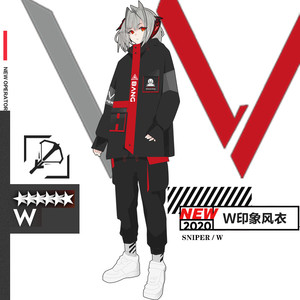 动漫明日方舟周边w冲锋衣外套二次元风衣短款宽松秋季外衣学生男