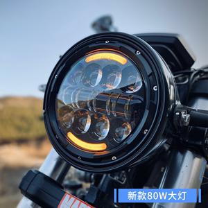适用贝纳利502C黄龙300/600幼狮500cr150改装8寸LED摩托车圆大灯