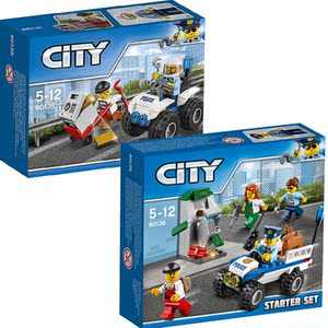 乐高城市警察局警察抓小偷60136警车沙滩车逮捕60135儿童益智积木