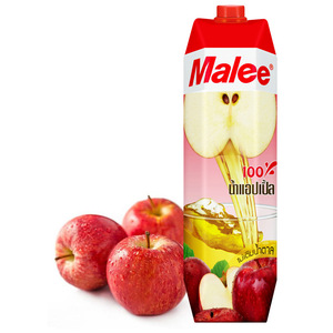 00吉量食品专营店天猫泰国进口malee玛丽苹果汁1l瓶装0脂肪网红水果