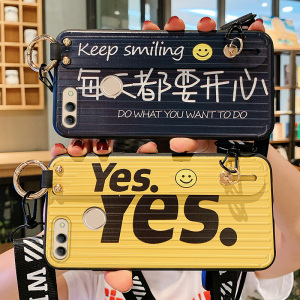 硅胶软7plus每天都要开心6s个性yes网红女款8e畅想8plus/y9腕带挂绳