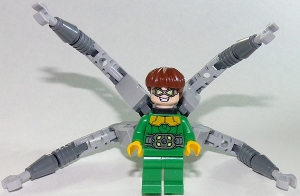 lego 乐高 超英人仔 sh616 章鱼博士 带机械手臂 无贴纸
