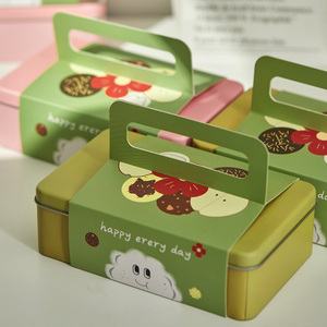 烘焙包装盒曲奇饼干奶枣牛扎雪花酥可可脆糕点心水果蛋糕马口铁盒