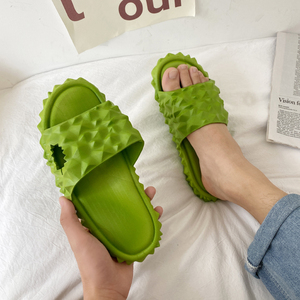 2021夏季新款榴莲拖鞋男士个性搞怪男女生情侣一字家用浴室凉拖鞋