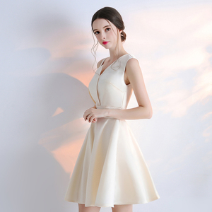 宴会礼服女2021新款端庄大气优雅小礼服短款聚会派对连衣裙修身