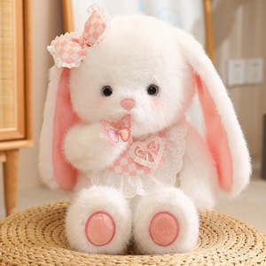 垂耳小白兔子玩偶安抚毛绒玩具公仔布娃娃女孩抱着睡觉儿童礼物