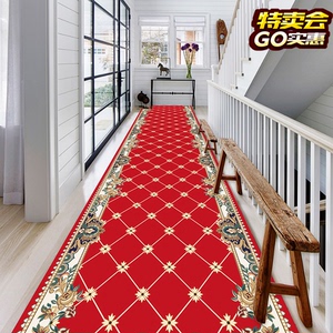 新中式地垫门厅玄关客厅过道楼梯防滑垫子满铺酒楼走廊地毯可定制