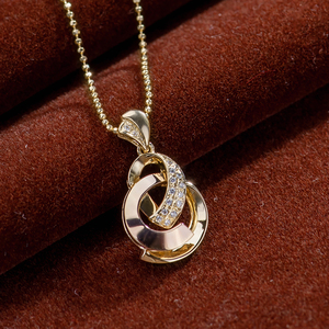 14k彩金吊坠单坠