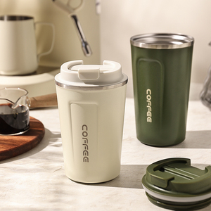 保温咖啡杯便携外带轻奢不锈钢女士杯子高级感艺术水杯设计感小众