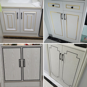 艺术造型柜门装饰贴纸 自粘衣柜橱柜电视柜鞋柜美边线条边框贴条